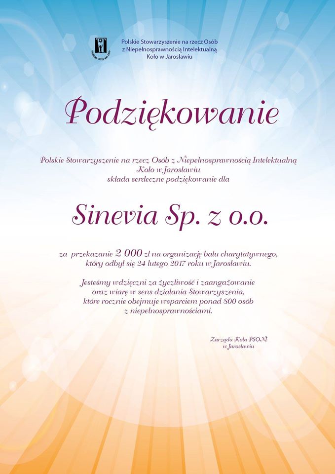 podziekowanie